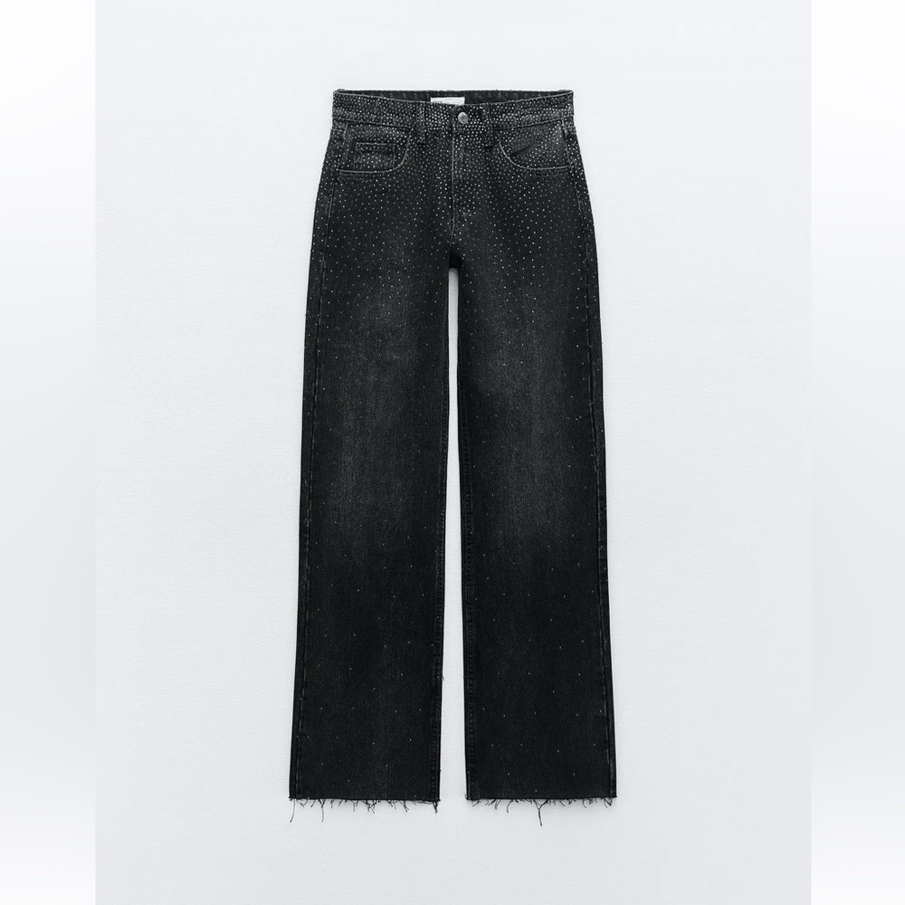 Black Rhinestone Jeans